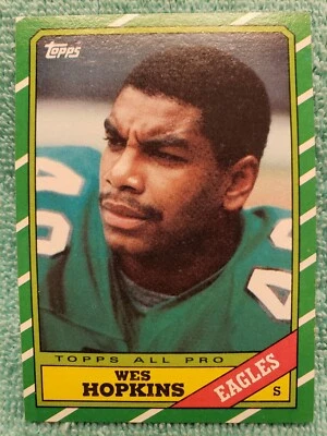 1986 TOPPS WES HOPKINS #279 PHILADELPHIA EAGLES  - Image 1 of 4