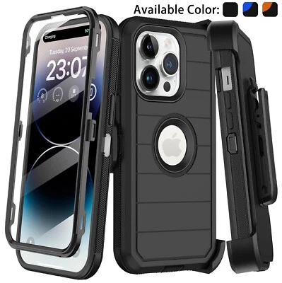For iphone 14 Pro Max/14 Plus/Pro Phone Case with Screen Protector Clip Holster - Image 1 of 4