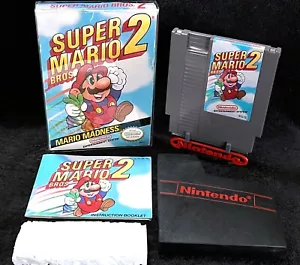 1988 SUPER MARIO BROS. 2 • BOXED • WORKING • VINTAGE NES NINTENDO VIDEO GAMES - Picture 1 of 14
