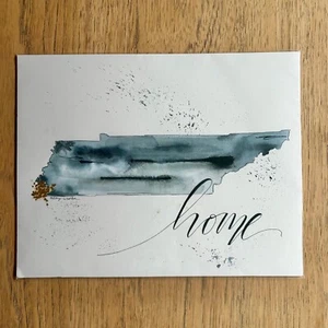 NEW Whitney Winkler Tennessee Home Art Print Watercolor State Wall Decor 8"x10" - Picture 1 of 5