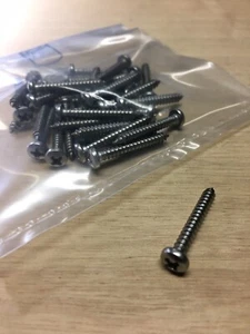 VITE ACCIAIO INOX 3,4X25 PER LEGNO PLASTICA TESTA CILINDRICA BOMBATA  PH2  30PZ - Foto 1 di 1