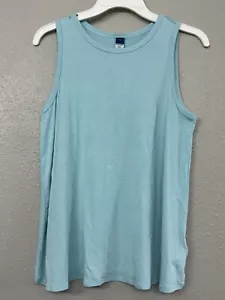 Old Navy Damen Luxe Ärmelloses T-Shirt Tank Top Keramik Blau Gr. XS S M XL - Bild 1 von 2