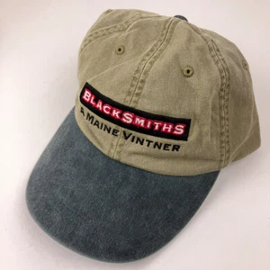Blacksmiths A Maine Vintner Hat Beige Cotton Gray Brim South Casco Maine - Picture 1 of 4