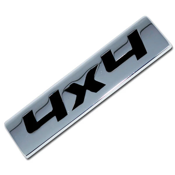 INSIGNIA EMBLEMA INTERCAMBIABLE MOTOR CARRERA MOTOR 4X4 CROMO/NEGRO METAL PARA PUERTA CAPÓ MALETERO Foto 1 de 1