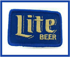 Miller Brewery Patch  LITE BEER  Blue  Background  (1-3/4" X 2-1/2")      NEW