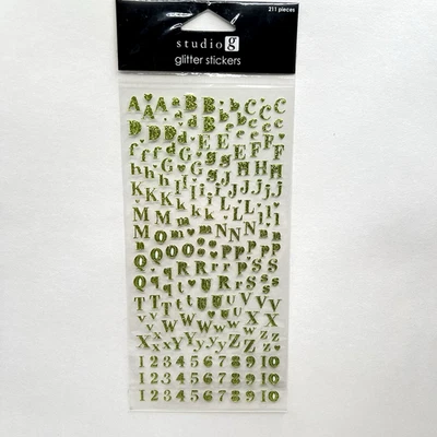 Studio G Gold Glitter Alphabet Letter Stickers Junk Journal Collage Scrapbooking - Image 1 of 3