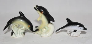 Japan Bone China Delfin Figur Familie - Bild 1 von 1