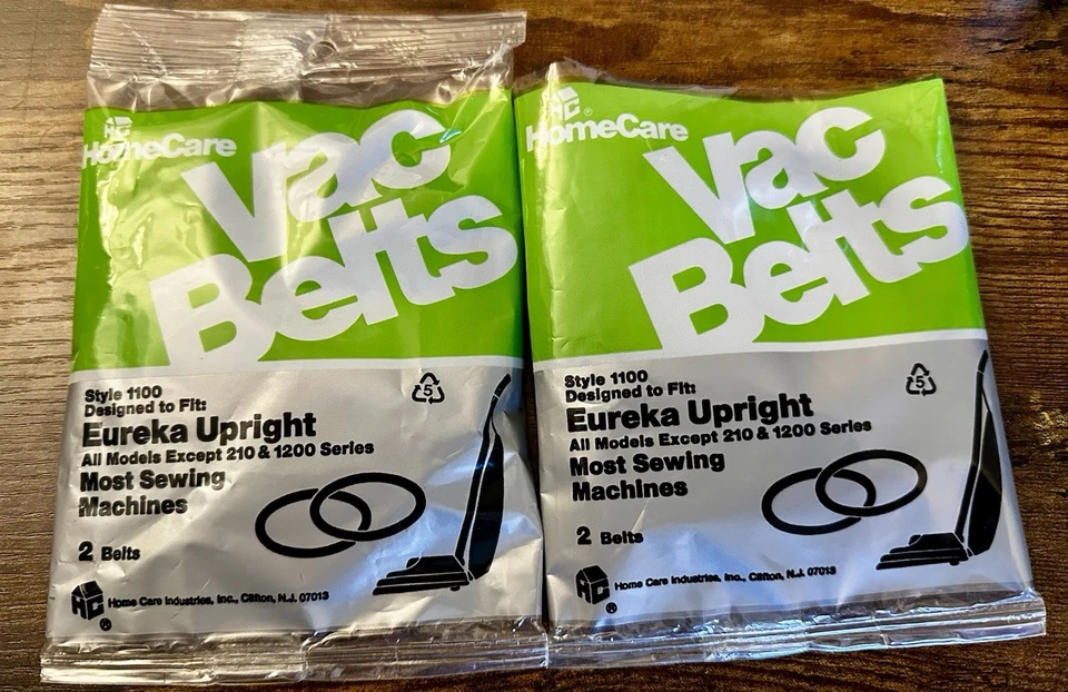 HomeCare Style 1100 Eureka Upright Vac Belts & Sewing Machines 2 X 2 Belts - Image 1 of 1