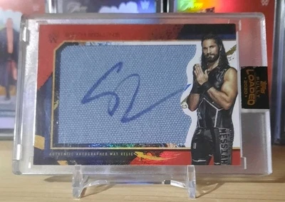2020 TOPPS FULLY LOADED WWE SETH ROLLINS OVERSIZED AUTO MAT RELIC! BOOKEND 5/5! - Image 1 of 4