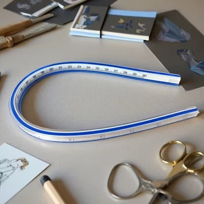 Bendy Flexible Ruler 12" 30cm Curved metric Imperial Measure - Image 1 of 4