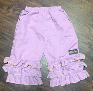 Matilda Jane Girl’s Sz 6 Good Hart Sweet Violet Cropped Ruffles Pants Purple - Picture 1 of 9