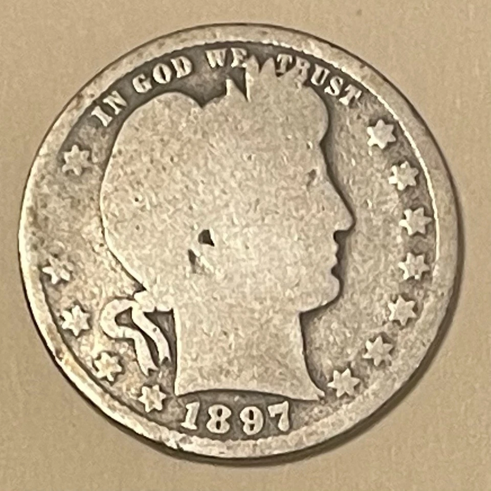 Lot Of 8) 25C Barber Quarters 1897 O, 1899, 1903 O, 2) 1904 O, 1905, 1915, 1916 - Image 1 of 4