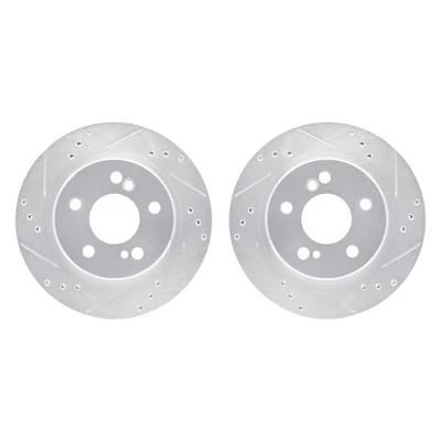 For Mercedes-Benz C36 AMG 95 R1 Concepts Drilled & Slotted Rear Brake Rotor Set - Imagem 1 de 3