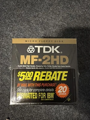 Nuevo de Lote Antiguo: 2 paquetes Micro Disquete TDK MF-2HD Super EB 10-Pack NUEVO Sellado Foto 1 de 4