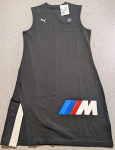 New PUMA X BMW Women’s Large Racing M3 Motorsport Statement Black Mini Dress - Picture 1 of 6