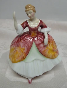 Royal Doulton MINIATURE Figurine - CHRISTINE HN3269 Red & Orange Dress - Picture 1 of 1