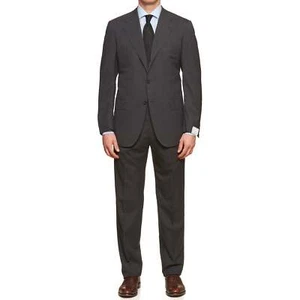 KITON "Diamante Blu" Handmade Charcoal Gray Super 150's Suit EU 50 NEW US 40 - Picture 1 of 12