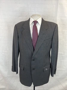 Valentino Men's Gray Solid Suit 44L 40X30 $4,895 - Picture 1 of 18