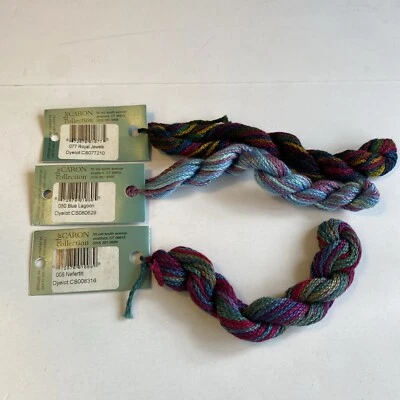 3 Watercolours by Caron Needlepoint Embroidery Cross Stitch Thread 008 080 077 - Image 1 of 4