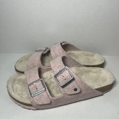 Sandalias BIRKENSTOCK Arizona Remache Happy Lamb 41 10 Lana Fieltro Piel de oveja Dos correas Foto 1 de 3