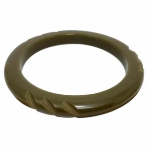 Bracciale con accento intagliato in bachelite verde, metà '900 - Foto 1 di 2