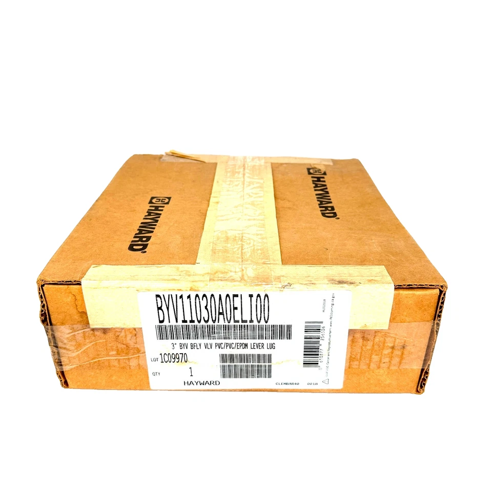 Hayward BYV1103A0ELI00 3" PVC Butterfly Valve, ANSI 150 PSI Wafer Style - Image 1 of 4