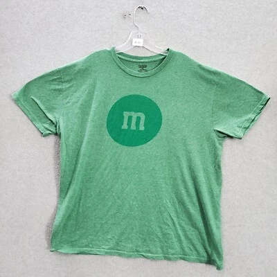 Camiseta Pullover M&M Hombres 2XL Verde Logo Gráfico Caramelo Manga Corta Cuello Redondo Camiseta Foto 1 de 4