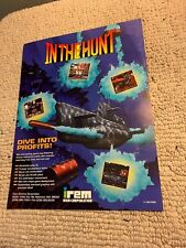 original 1993 AD  11- 8 1/4”  In The Hunt Irem ARCADE VIDEO GAME FLYER
