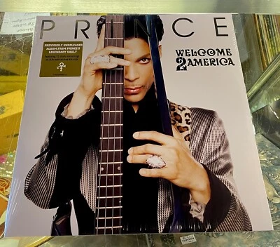 Prince- Welcome 2 America 2XLP On Vinyl Etching On Side 4 - From Prince's Vault - Image 1 of 3