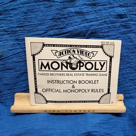 NES Nintendo Monopoly manual only no game with card chart. Complete