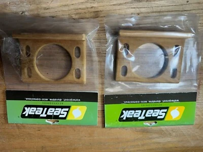 SeaTeak - MADEIRA DE TECA - Suporte para copo e escova de dentes - LOTE DE 2 - Imagem 1 de 4