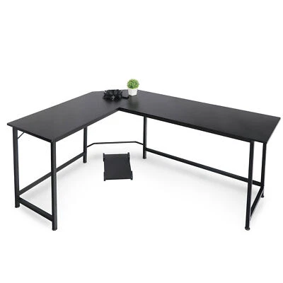  L-Shaped 66"Computer Desk Corner Gaming Desk PC Laptop Study Table Workstation  - Image 1 of 4