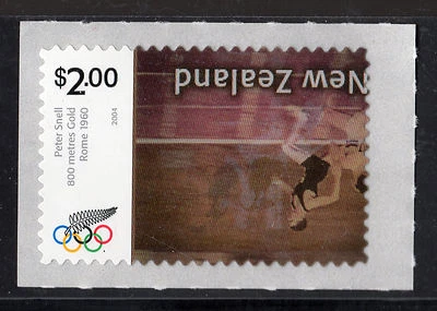 New Zealand 2730a (2004) $2 OLYMPIC Stamp - INVERTED CENTER w/Cert {Scarce/Rare} - Image 1 of 3