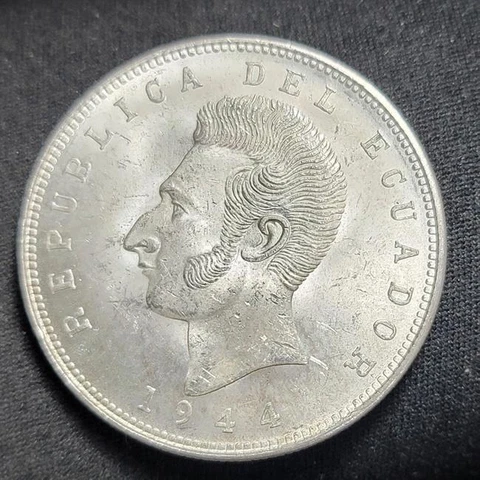 5 Sucre Ecuador Ag unc Cover