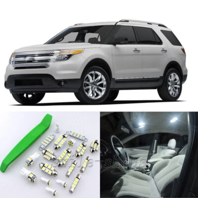 Kit de luces LED interiores xenón blanco 16 piezas para Ford Explorer 2011-2016 + herramienta gratuita Foto 1 de 4