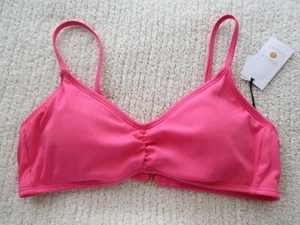 Shade & Shore Flamingo Pink Bathing suit bikini top Sz M 8 / 10 NWT - Picture 1 of 6