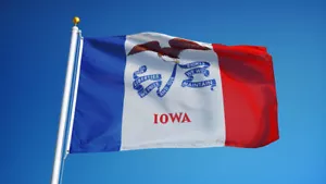 BANDERA DEL ESTADO DE IOWA nueva calidad superior tamaño 3x5 pies bandera resistente a la decoloración vendedor de EE. UU. - Imagen 1 de 3