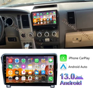 10.1" For 07-13 Toyota Tundra 08-19 Sequoia Car Stereo Android GPS Nav Radio BT - Picture 1 of 17