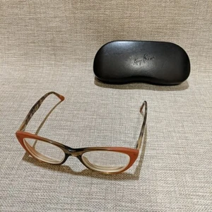 Ray-Ban Orange Brown Tortoise RB5322 5487 53-18-140 Eyeglasses w/ Case - Picture 1 of 19