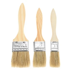 3pcs Chip Paint Basting Brushes for Cooking Baking Natural Bristle Food Brush - Picture 1 of 13