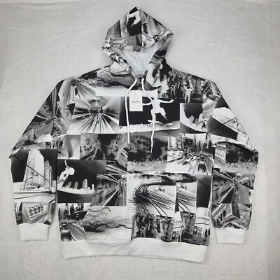 Forever 21 Para Hombres L Gráfico Sudadera con Capucha Nueva con Etiquetas Foto Collage Ropa de Calle Patinador Foto 1 de 4