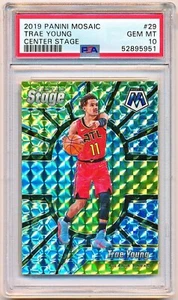 2019-20 Mosaic Trae Young Center Stage #29 PSA 10 - POP 120 - Picture 1 of 2