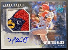 2018 Diamond Kings - Harrison Bader -Jumbo Rookie Materials Signatures #8/15