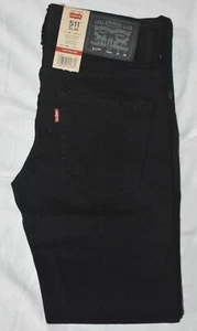 Levi's Boy's 511 Slim Fit Adjustable Waistband Denim Black Jeans Size 10 Regular - Picture 1 of 6