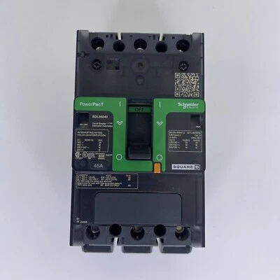 Square D BDL36045 PowerPac T Circuit Breaker 45A 480VAC 3 Pole  18kVA - Image 1 of 4