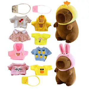 Capybara Stuffed Plushie Toy with Clothes and Accessories Capybara Plush Cute - Picture 1 of 13