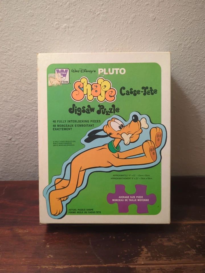 VINTAGE Whitman Walt Disney PLUTO DOG SHAPED FLOOR PUZZLE 48 Giant Pieces - Image 1 of 1