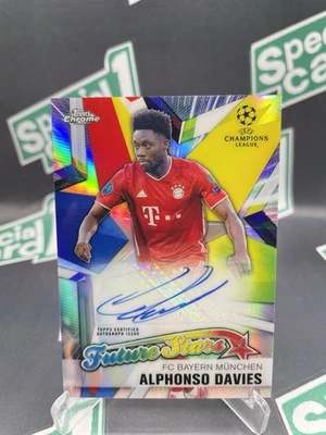 2020-21 Topps Chrome Alphonso Davies Future Stars Rare insert Autograph 33/50 SP - Image 1 of 4