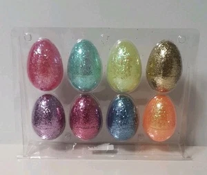 8 Pk Spritz Glitter Easter Eggs Large Plastic Eggs - Picture 1 of 3