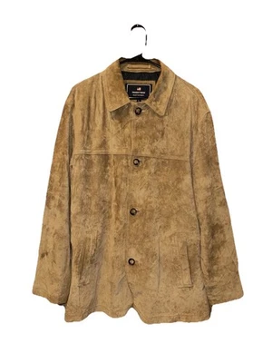 Мужская темно-коричневая замшевая кожаная куртка Newport Harbor размер L - Изображение 1 из 3